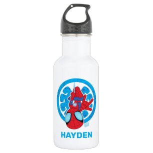 Spidey Hanging Upside Down Logo Villain Collage 532 Ml Water Bottle