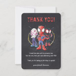 Spidey & His Amazing Friends Chalkboard Thank You Invitation