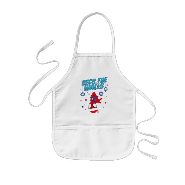 Spidey Holiday Deck The Walls Kids Apron (Front)