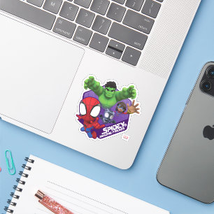 Spidey, Hulk, Ms. Marvel, & Black Panther Hexagon