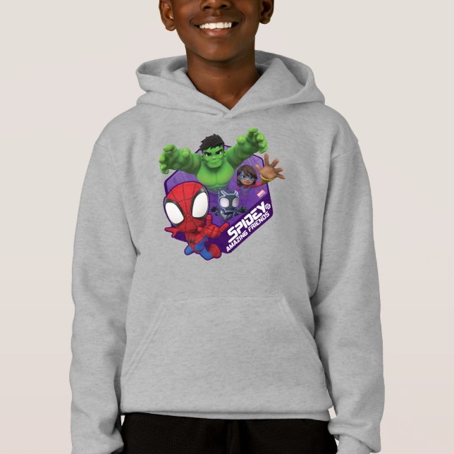 Spidey, Hulk, Ms. Marvel, & Black Panther Hexagon (Front)