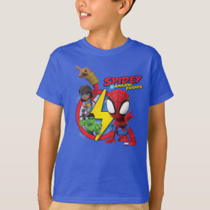 Spidey, Ms. Marvel, Black Panther, & Hulk Badge T-Shirt