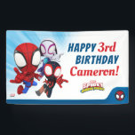 Spidey | Personalized Happy Birthday  Banner<br><div class="desc">Celebrate your child's Birthday with this awesome Spidey Birthday Banner. Personalize by adding your child's name and age!</div>