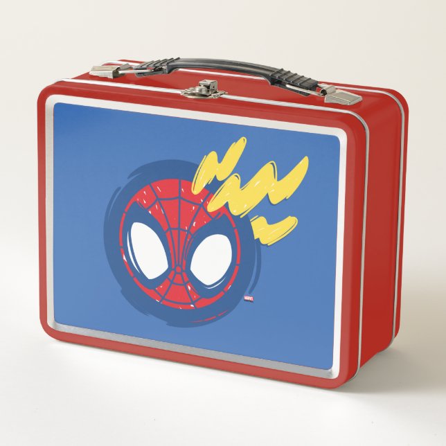 Spidey-Sense Doodle Metal Lunch Box (Front)