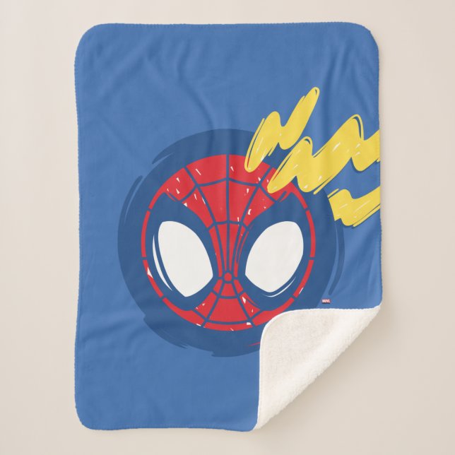Spidey-Sense Doodle Sherpa Blanket (Front)