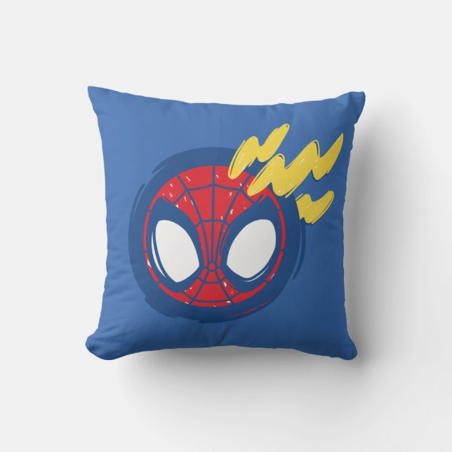 Spidey-Sense Doodle Throw Pillow (Front)
