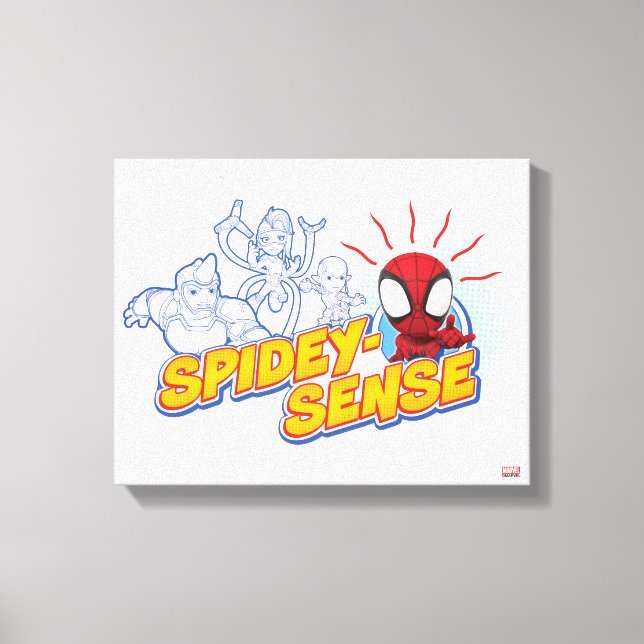 Spidey-Sense Outline Graphic Canvas Print (Front)