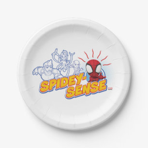 Spidey-Sense Outline Graphic Paper Plate