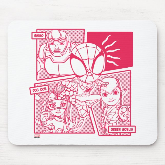 Spidey-Sense Villain Comic Graphic Mouse Pad (Front)
