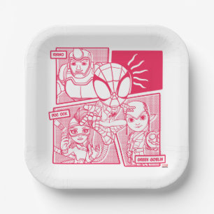 Spidey-Sense Villain Comic Graphic Paper Plate