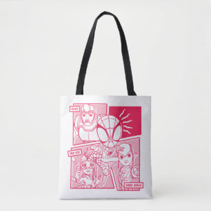 Spidey-Sense Villain Comic Graphic Tote Bag