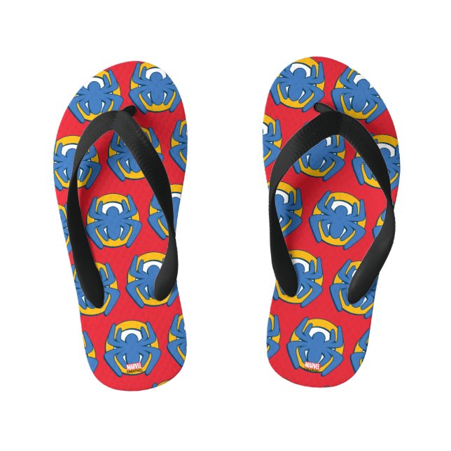 Spidey Spider Logo Kid's Flip Flops (Footbed)