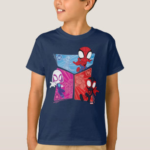 Spidey Team Action Panel Graphic T-Shirt