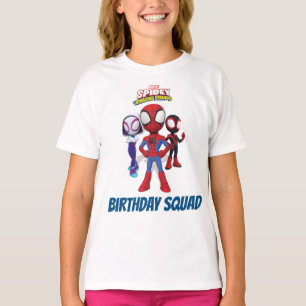 Spidey Team Birthday Squad T-Shirt