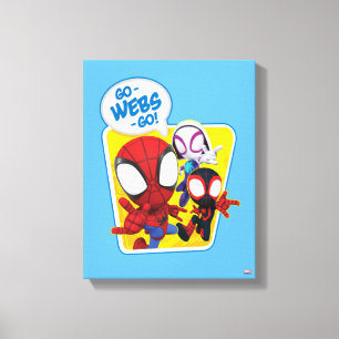 Spidey Team: Go-Webs-Go! Canvas Print