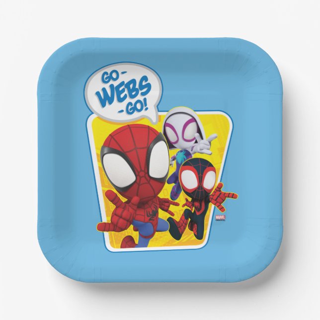 Spidey Team: Go-Webs-Go! Paper Plate (Front)