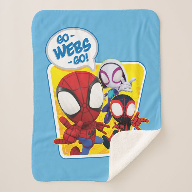 Spidey Team: Go-Webs-Go! Sherpa Blanket (Front)