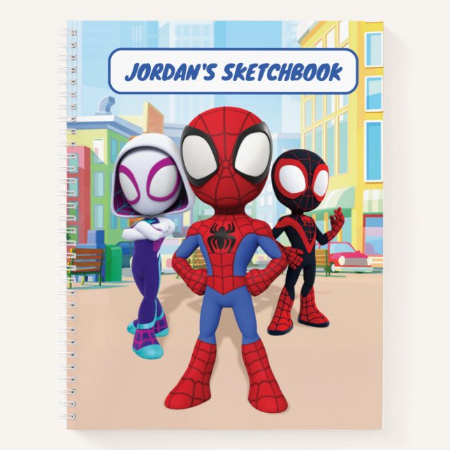 Spidey Team In Town Notebook (Front)