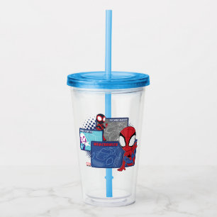 Spidey Team Racing Cars Acrylic Tumbler