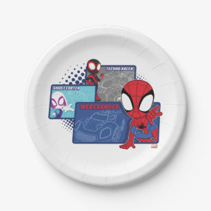 Spidey Team Racing Cars Paper Plate