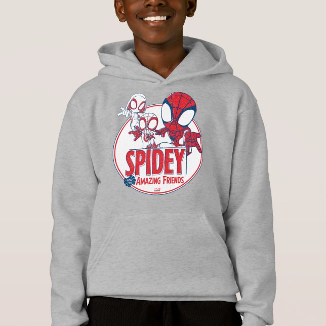 Spidey Team Red & White Circle Badge (Front)