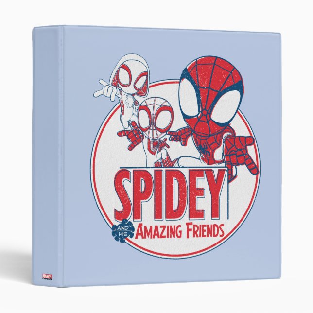 Spidey Team Red & White Circle Badge Binder (Front/Spine)