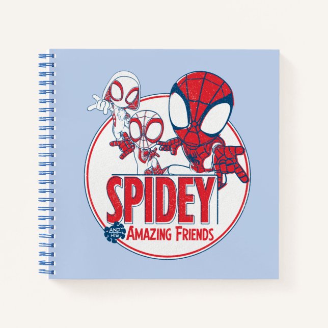Spidey Team Red & White Circle Badge Notebook (Front)