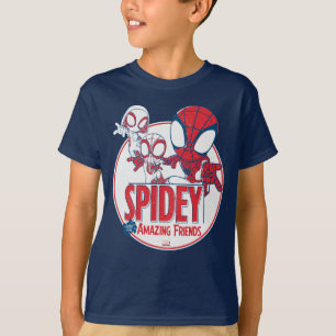 Spidey Team Red & White Circle Badge T-Shirt