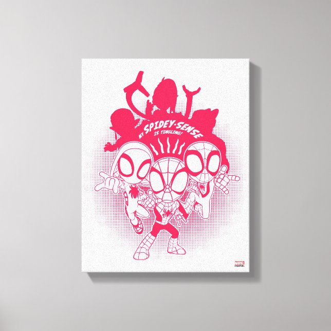 Spidey Team Spidey-Sense Graphic Canvas Print (Front)