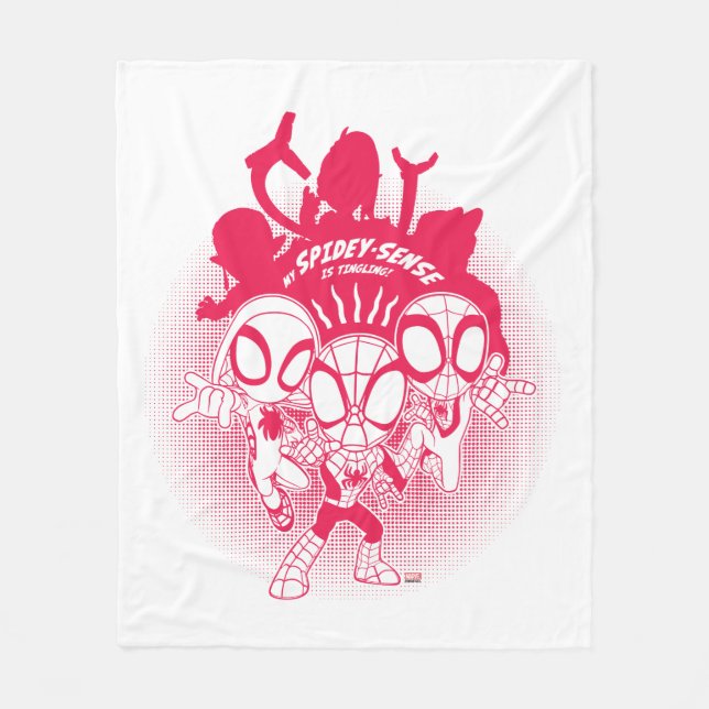 Spidey Team Spidey-Sense Graphic Fleece Blanket (Front)