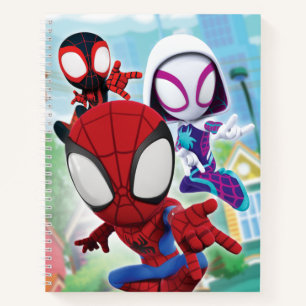 Spidey Team Swinging Through Town Notebook