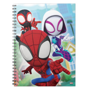 Spidey Team Swinging Through Town Notebook