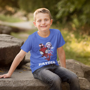 Spidey Team Swinging Through Town - Personalized T-Shirt
