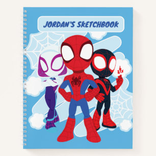 Spidey Team Web Graphic Drawing Notebook
