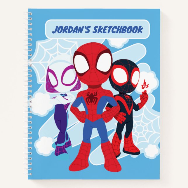 Spidey Team Web Graphic Drawing Notebook (Front)