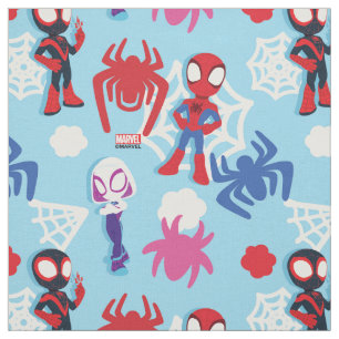 Spidey Team Web Graphic Fabric