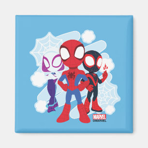 Spidey Team Web Graphic Magnet