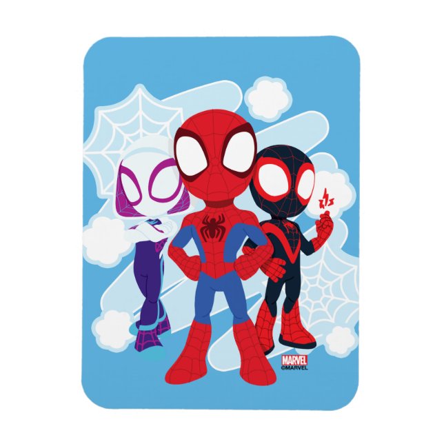 Spidey Team Web Graphic Magnet (Vertical)
