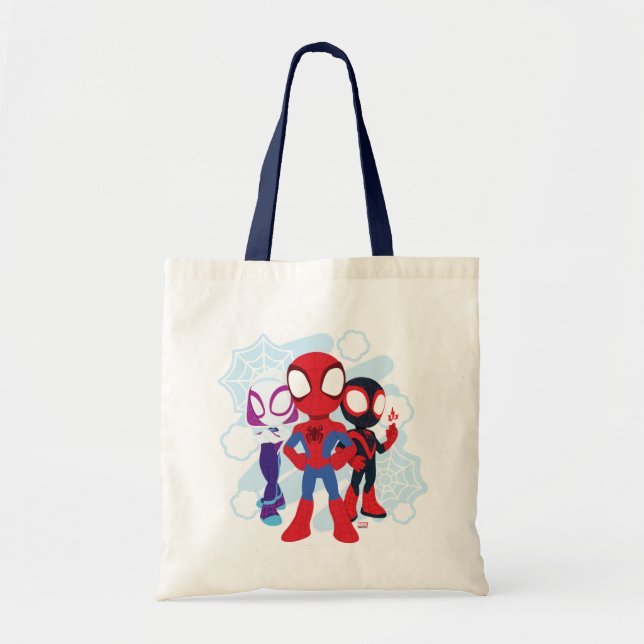 Spidey Team Web Graphic Tote Bag (Front)