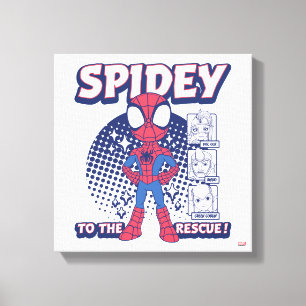 Spidey To The Rescue! Graphic Canvas Print