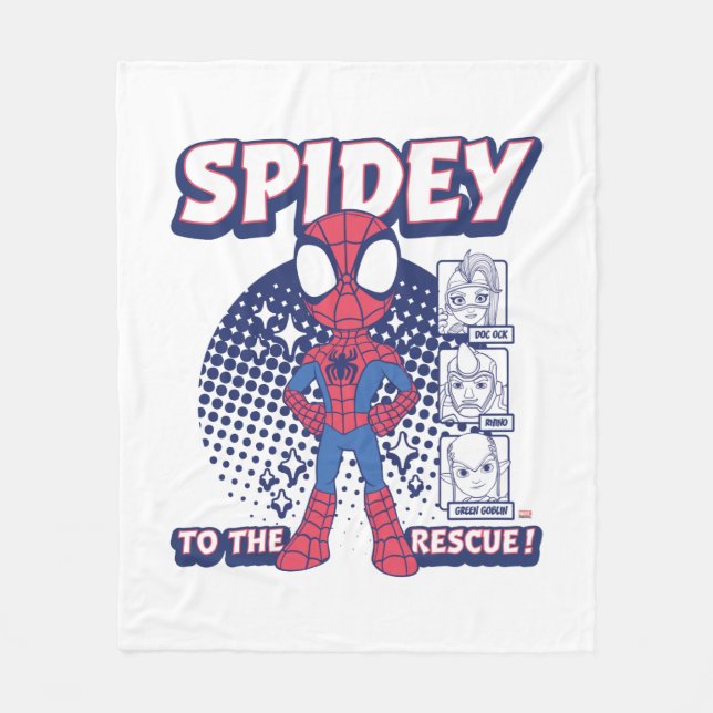 Spidey To The Rescue! Graphic Fleece Blanket (Front)