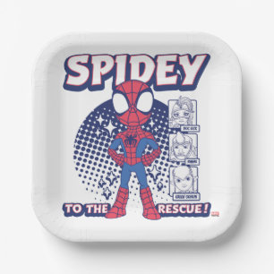 Spidey To The Rescue! Graphic Paper Plate