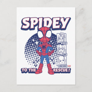 Spidey To The Rescue! Graphic Postcard