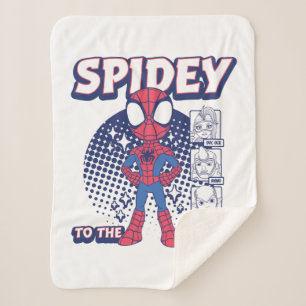Spidey To The Rescue! Graphic Sherpa Blanket