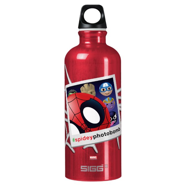 #spideyphotobomb Spider-Man Emoji Water Bottle (Front)