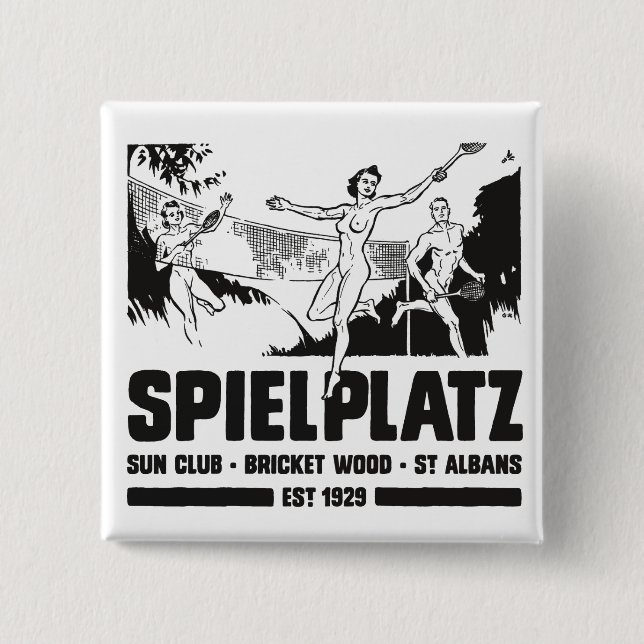 Spielplatz 2 Inch Square Button (Front)