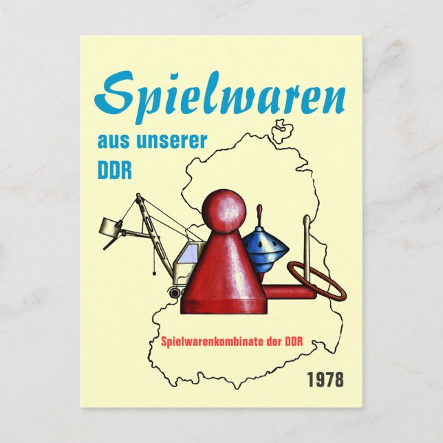 Spielwaren DDR Design Postcard (Front)