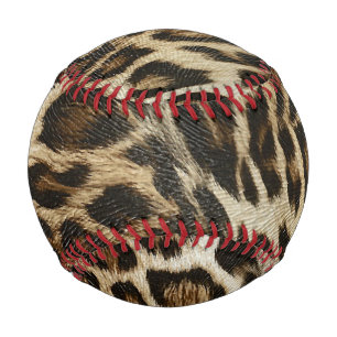 Spiffy Leopard Spots Leather Grain Look Baseball