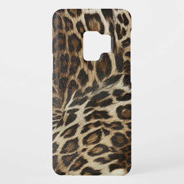 Spiffy Leopard Spots Leather Grain Look Case-Mate Samsung Galaxy Case (Back)
