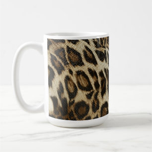 Spiffy Leopard Spots Leather Grain Look Coffee Mug